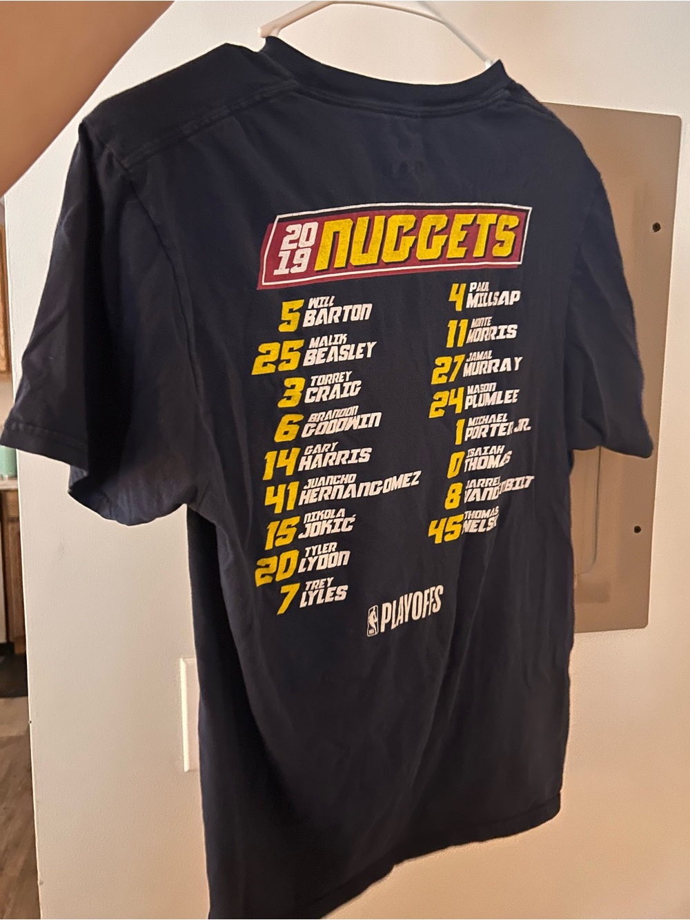 Fanatics Navy Nuggets 2019 Short-Sleeve Roster Tee